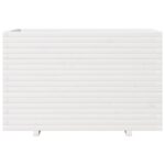 Jardinière blanc 110x60x72 cm bois de pin massif – Image 3