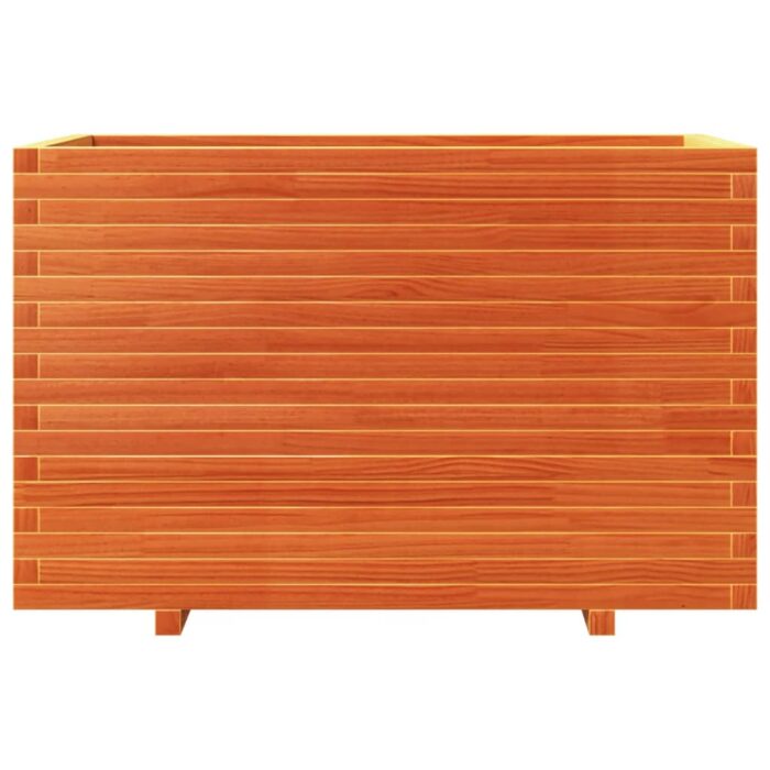 Jardinière cire marron 110x60x72 cm bois de pin massif – Image 3