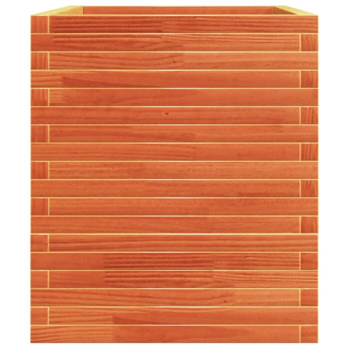 Jardinière cire marron 110x60x72 cm bois de pin massif – Image 4
