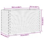 Jardinière cire marron 110x60x72 cm bois de pin massif – Image 8