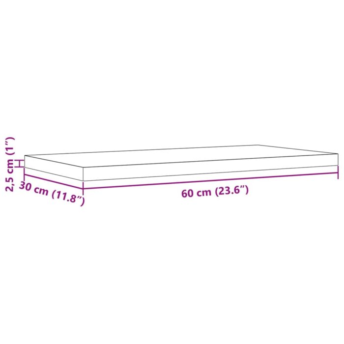 Dessus de table 2 pcs 60x30x2,5cm rectangulaire bois pin massif – Image 8
