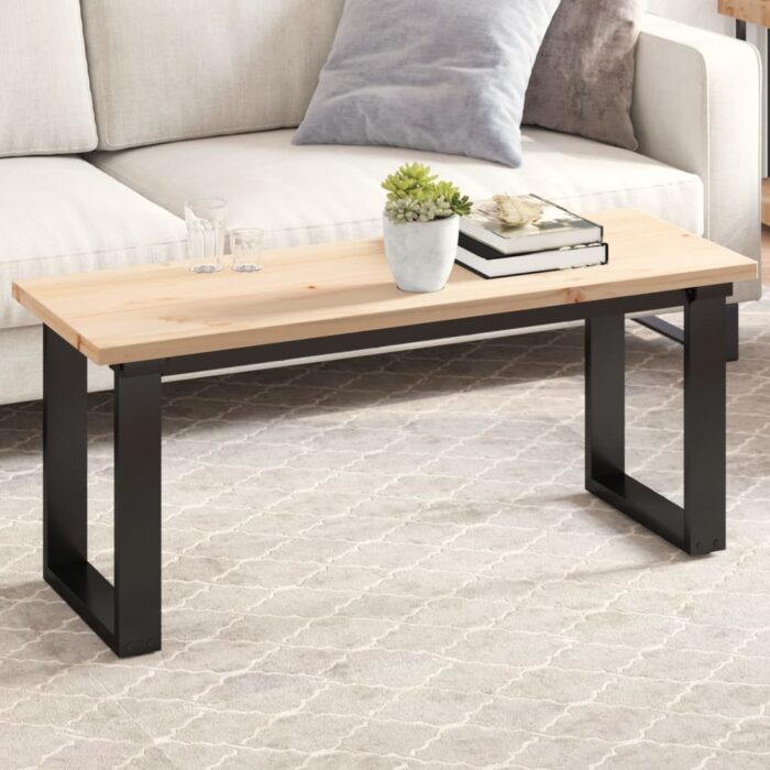 Dessus de table 110x40x2,5 cm rectangulaire bois de pin massif – Image 1