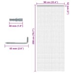 Moustiquaire de porte à chaîne 90x200 cm aluminium – Image 4
