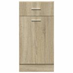 Armoire de plancher tiroir chêne sonoma bois d'ingénierie – Image 4