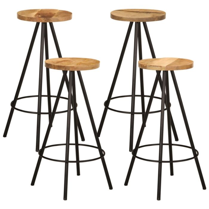 Ensemble de bar 5 pcs bois de manguier massif – Image 6