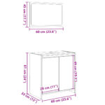 Ensemble de meubles de salle de bain 2 pcs chêne sonoma – Image 8