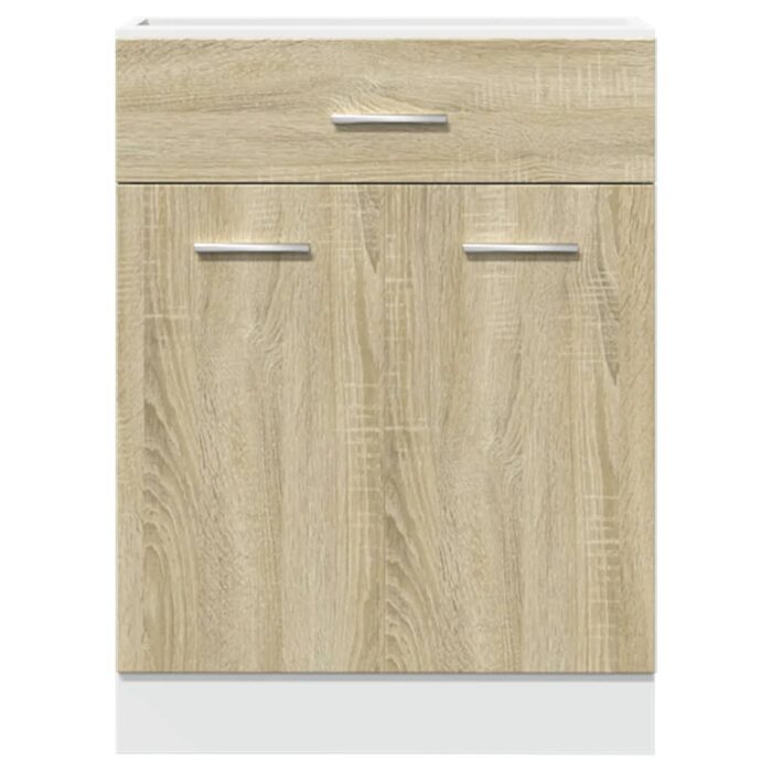 Armoire de plancher tiroir Chêne sonoma 60x46x81,5 cm Aggloméré – Image 3