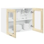Armoire en verre suspendue "Lyon" Chêne sonoma 80x31x60 cm – Image 2