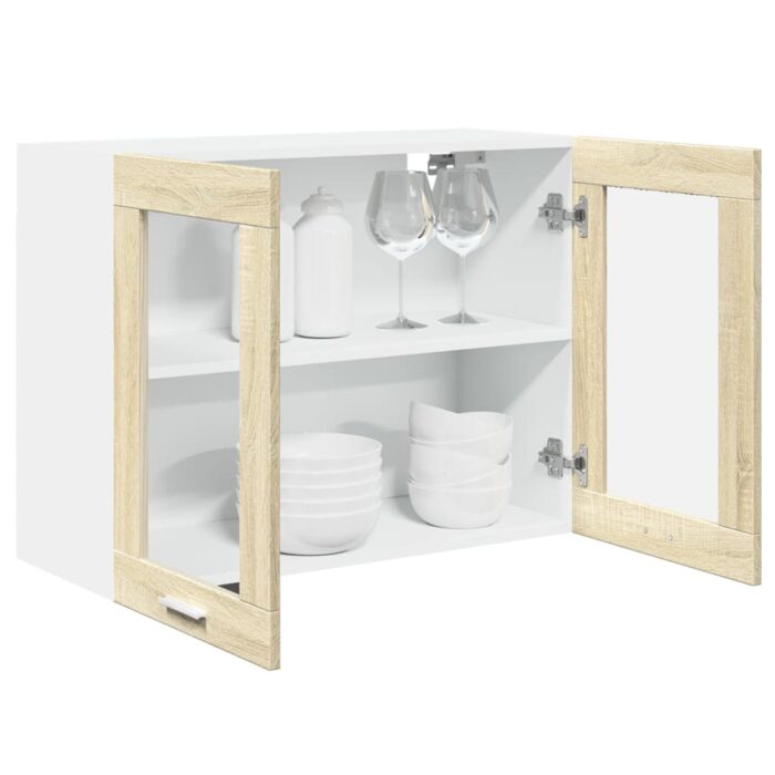 Armoire en verre suspendue "Lyon" Chêne sonoma 80x31x60 cm – Image 2