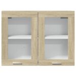 Armoire en verre suspendue "Lyon" Chêne sonoma 80x31x60 cm – Image 3