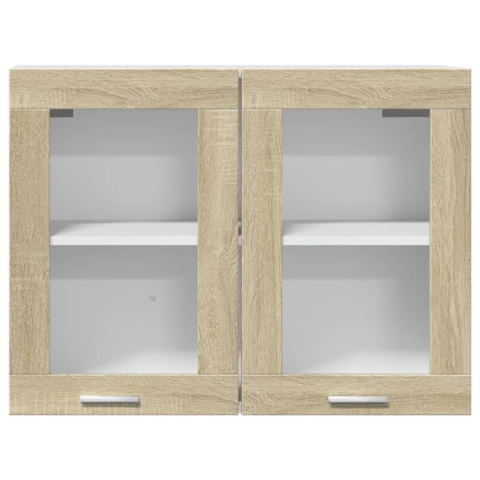 Armoire en verre suspendue "Lyon" Chêne sonoma 80x31x60 cm – Image 3