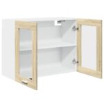 Armoire en verre suspendue "Lyon" Chêne sonoma 80x31x60 cm – Image 4