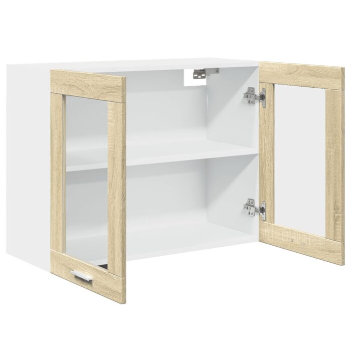 Armoire en verre suspendue "Lyon" Chêne sonoma 80x31x60 cm – Image 4