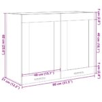 Armoire en verre suspendue "Lyon" Chêne sonoma 80x31x60 cm – Image 9