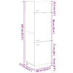 Armoire de réfrigérateur "Lyon" Chêne sonoma 60x57x207 cm – Image 11