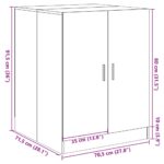 Meuble pour machine à laver chêne sonoma 70,5x71,5x91,5 cm – Image 8