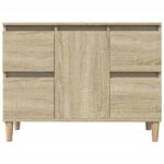 Meuble d'évier chêne sonoma 80x33x60 cm bois d'ingénierie – Image 3