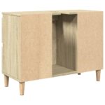 Meuble d'évier chêne sonoma 80x33x60 cm bois d'ingénierie – Image 6