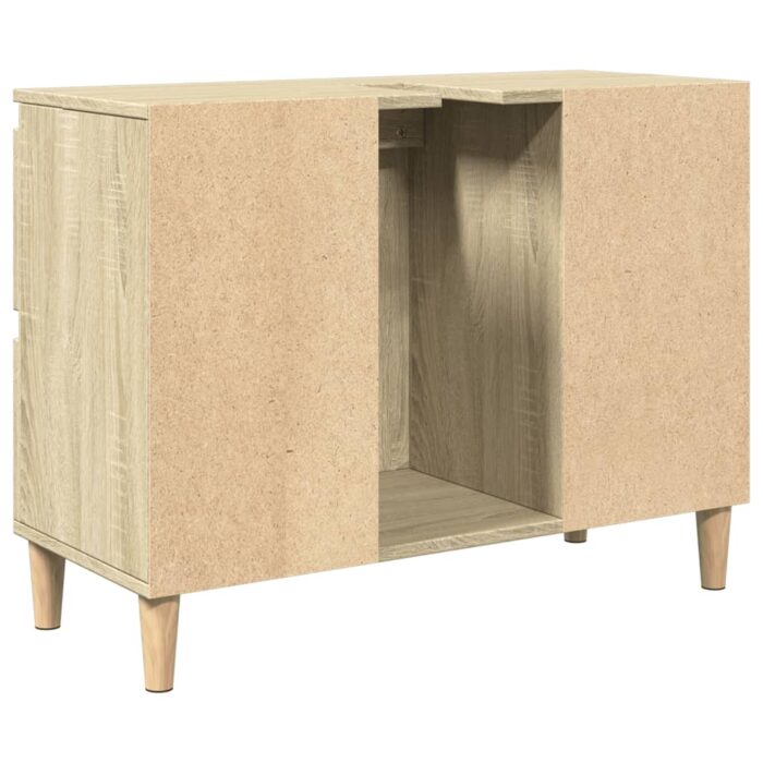 Meuble d'évier chêne sonoma 80x33x60 cm bois d'ingénierie – Image 6