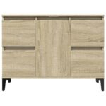 Meuble d'évier chêne sonoma 80x33x60 cm bois d'ingénierie – Image 3