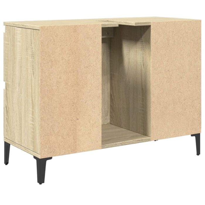 Meuble d'évier chêne sonoma 80x33x60 cm bois d'ingénierie – Image 6
