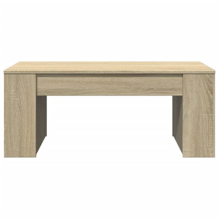Table basse chêne sonoma 102x55x42 cm bois d'ingénierie – Image 2