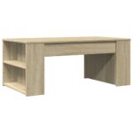 Table basse chêne sonoma 102x55x42 cm bois d'ingénierie – Image 4