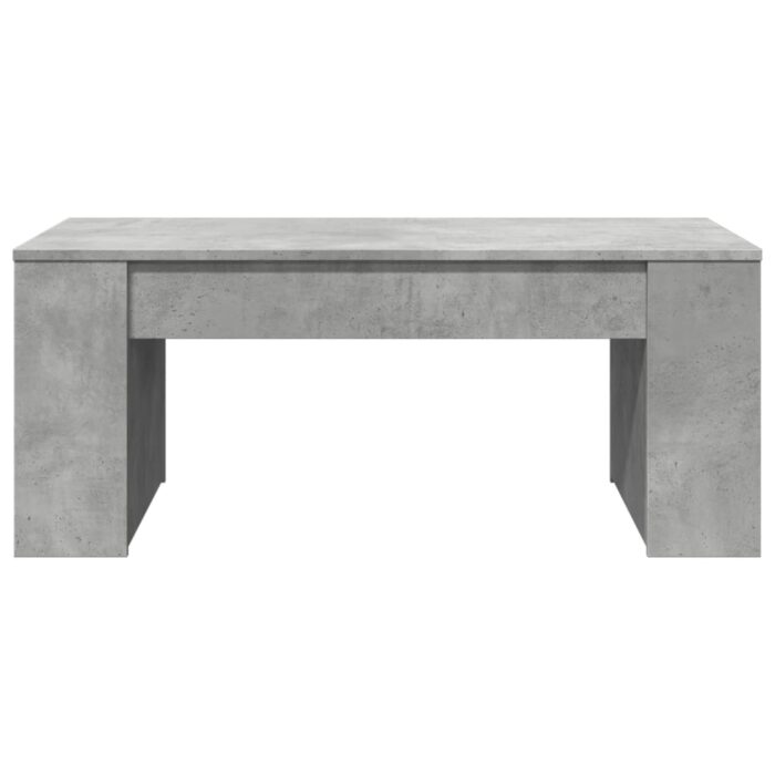 Table basse gris béton 102x55x42 cm bois d'ingénierie – Image 2