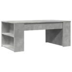 Table basse gris béton 102x55x42 cm bois d'ingénierie – Image 4
