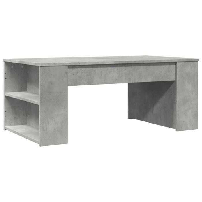 Table basse gris béton 102x55x42 cm bois d'ingénierie – Image 4