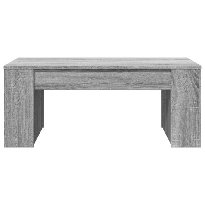 Table basse sonoma gris 102x55x42 cm bois d'ingénierie – Image 2