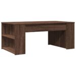 Table basse chêne marron 102x55x42 cm bois d'ingénierie – Image 4