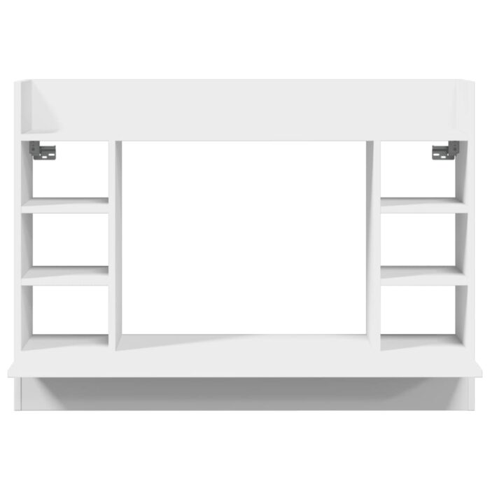 Bureau mural blanc 105x48x75 cm bois d'ingénierie – Image 2