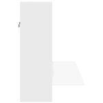 Bureau mural blanc 105x48x75 cm bois d'ingénierie – Image 3