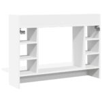 Bureau mural blanc 105x48x75 cm bois d'ingénierie – Image 4