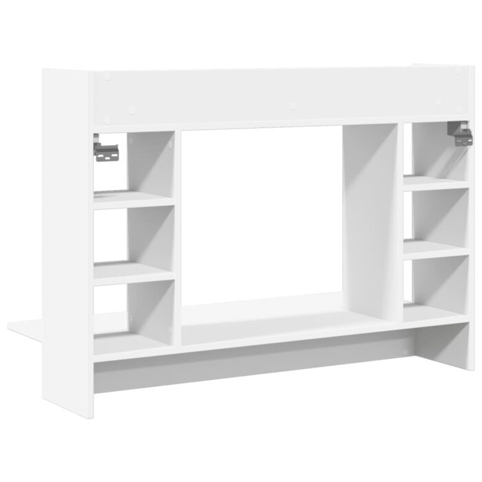 Bureau mural blanc 105x48x75 cm bois d'ingénierie – Image 4