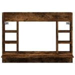Bureau mural chêne fumé 105x48x75 cm bois d'ingénierie – Image 2