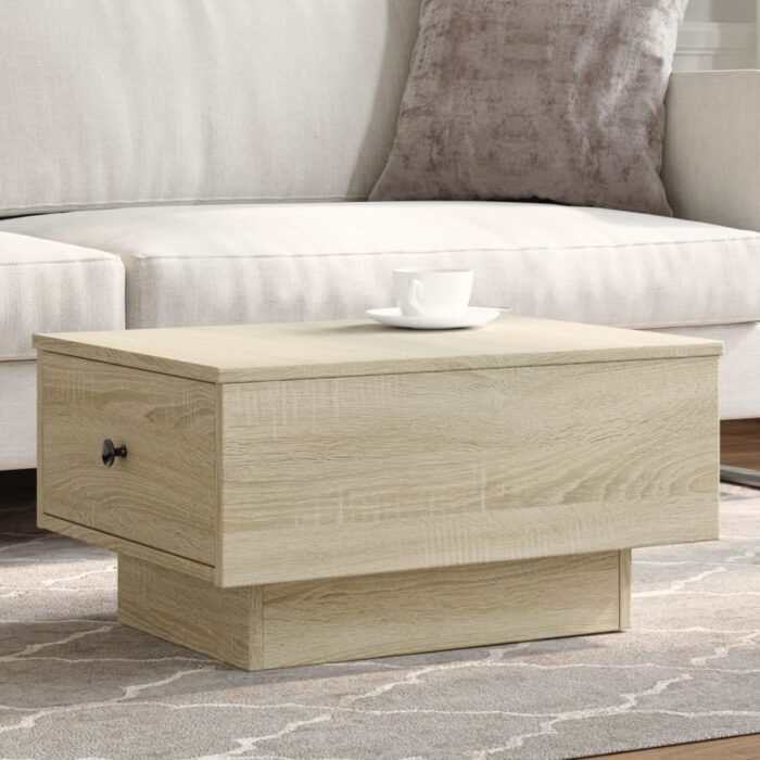 Table basse chêne sonoma 60x45x31 cm bois d'ingénierie – Image 1