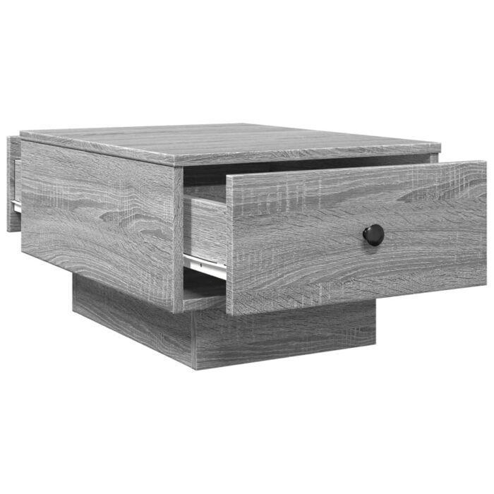 Table basse sonoma gris 60x45x31 cm bois d'ingénierie – Image 5