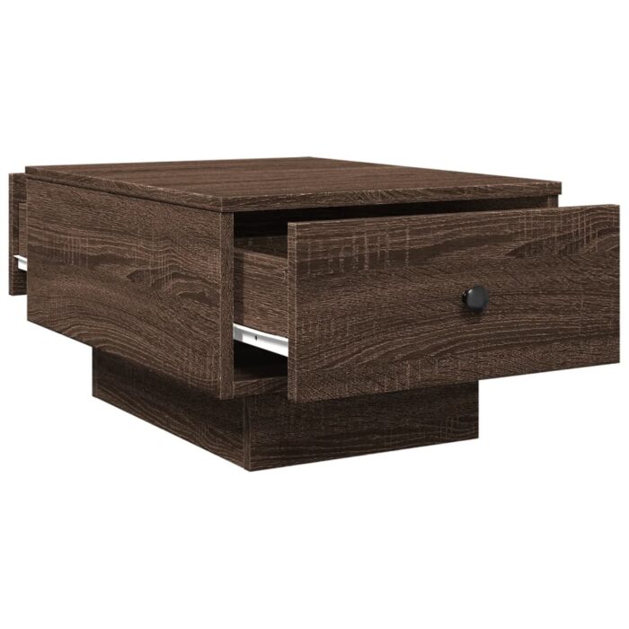 Table basse chêne marron 60x45x31 cm bois d'ingénierie – Image 5