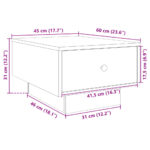 Table basse chêne marron 60x45x31 cm bois d'ingénierie – Image 8