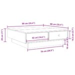 Table basse Blanc 90x90x28 cm Aggloméré – Image 8