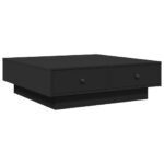 Table basse Noir 90x90x28 cm Aggloméré – Image 4
