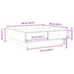 Table basse Noir 90x90x28 cm Aggloméré – Image 8