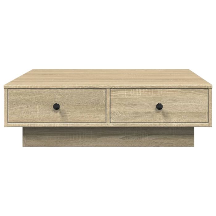 Table basse Chêne sonoma 90x90x28 cm Aggloméré – Image 2