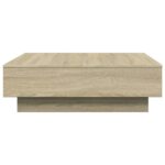 Table basse Chêne sonoma 90x90x28 cm Aggloméré – Image 3