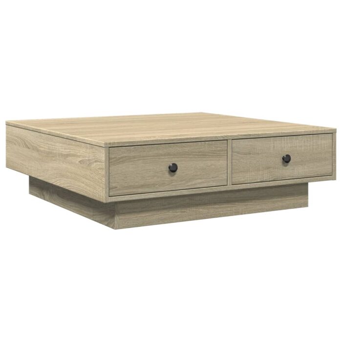 Table basse Chêne sonoma 90x90x28 cm Aggloméré – Image 4