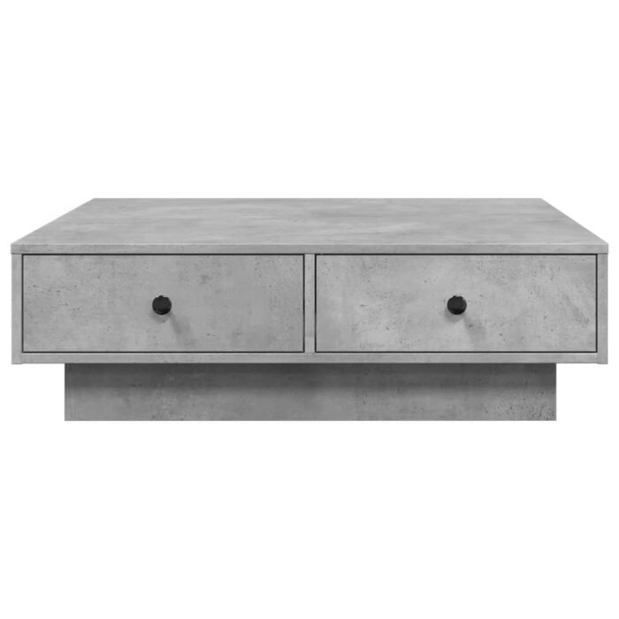 Table basse Gris béton 90x90x28 cm Aggloméré – Image 2