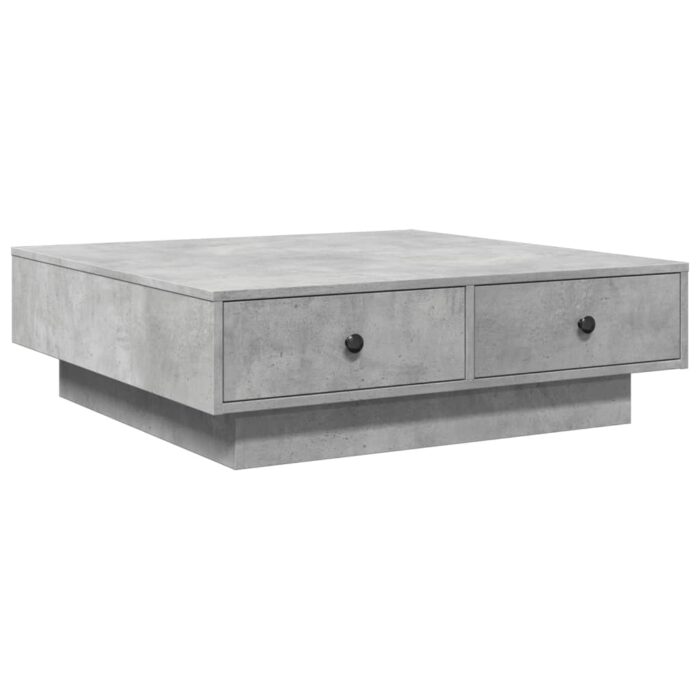 Table basse Gris béton 90x90x28 cm Aggloméré – Image 4