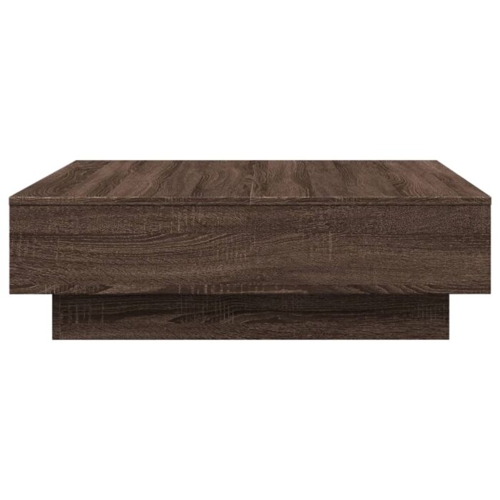 Table basse Chêne marron 90x90x28 cm Bois d'ingénierie – Image 3